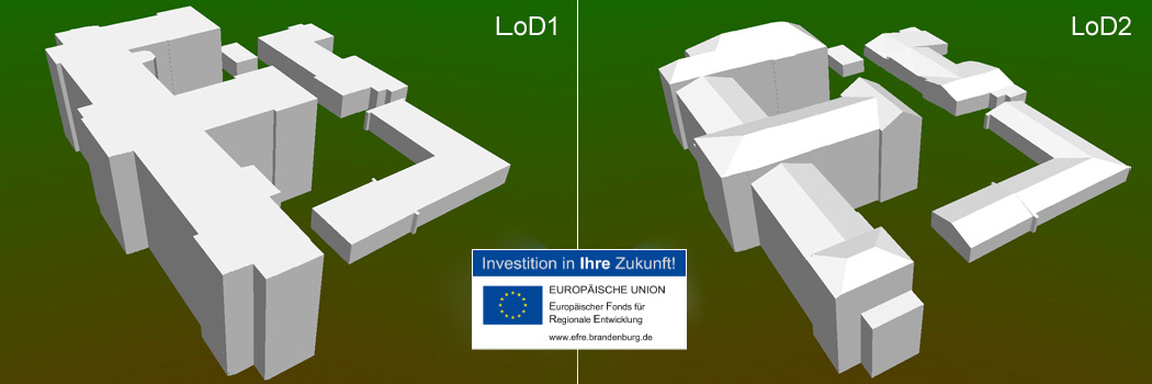 Ausschnitt 3D-Gebäudemodelle