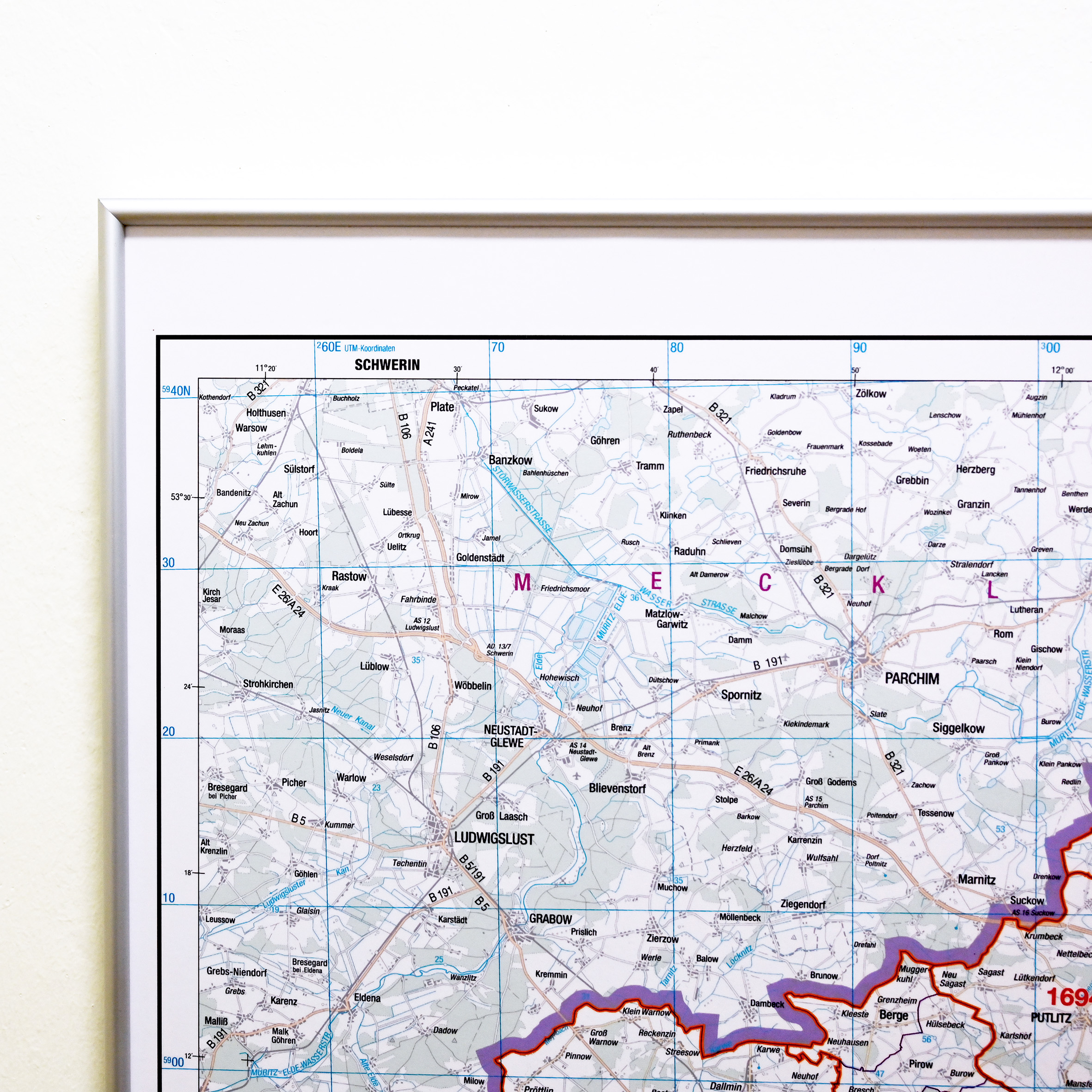 öffnet Foto der Aluminiumdekorrahmung Bildseite