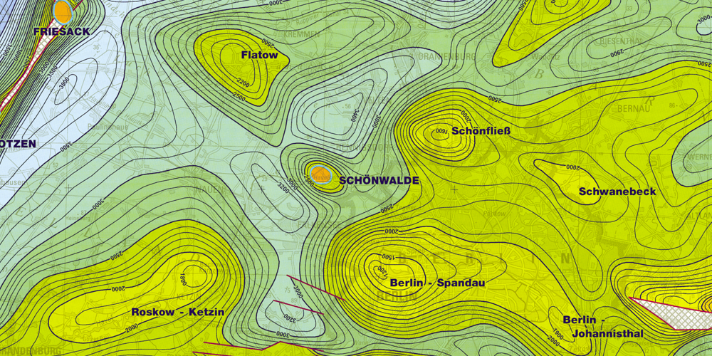 Vorschau Geologische Übersichtkarten 1:300.000 Zechsteinoberfläche Ausschnitt Geologische Übersichtkarten 1:300.000 Zechsteinoberfläche