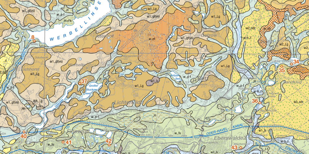 Vorschau Geologische Übersichtkarten 1:100.000 Ausschnitt Geologische Übersichtkarten 1:100.000