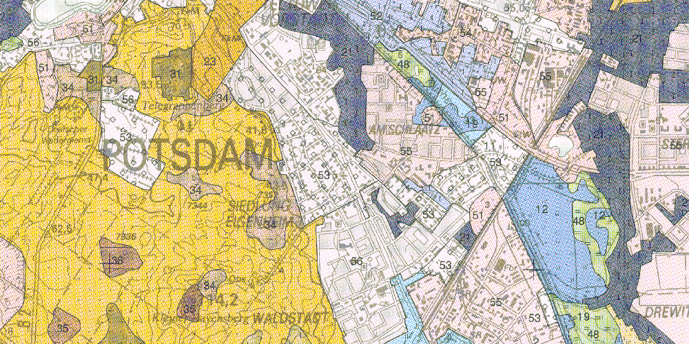 Vorschau Bodengeologische Karte 1:50.000 Ausschnitt Bodengeologische Karte 1:50.000