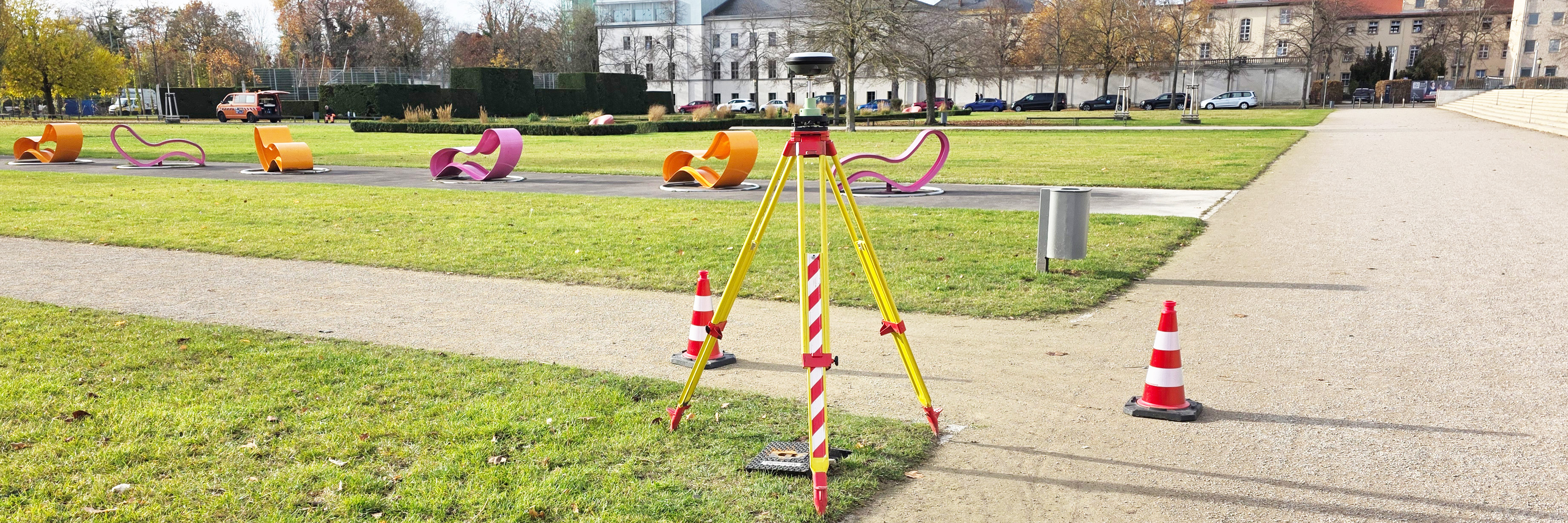 zeigt Foto des neuen Prüffeldes im Potsdamer Lustgarten
