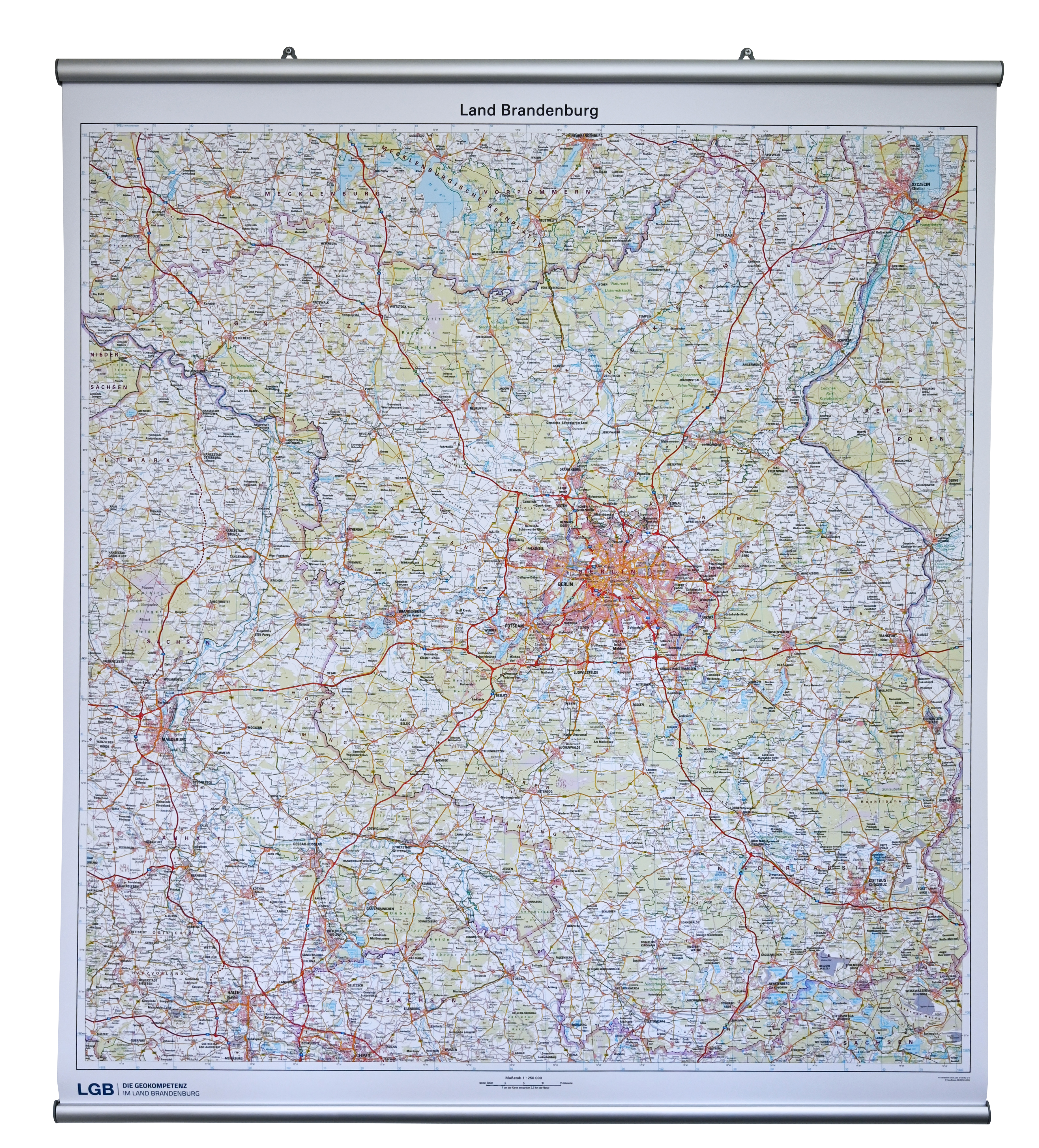 Wandkarte 1 : 250.000 