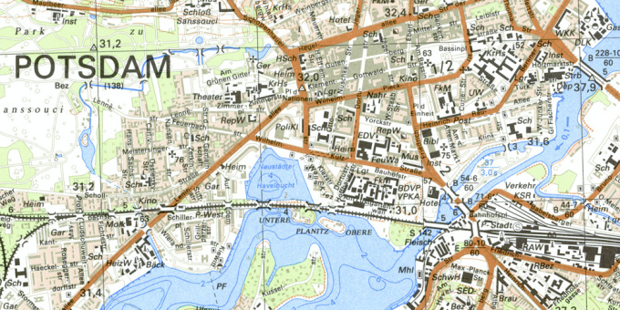 Ausschnitt TK25 Ausgabe Staat